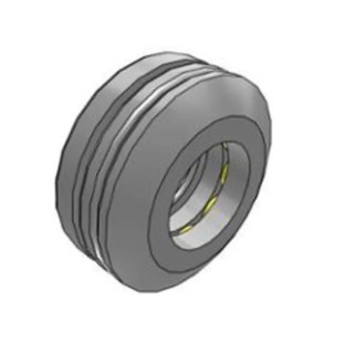 SKF Thrust Ball Bearing, 12 mm Inside Diameter, 28 mm Outside Diameter, 1 Row, Open, Sheet Metal Cage, Steel Balls 53201