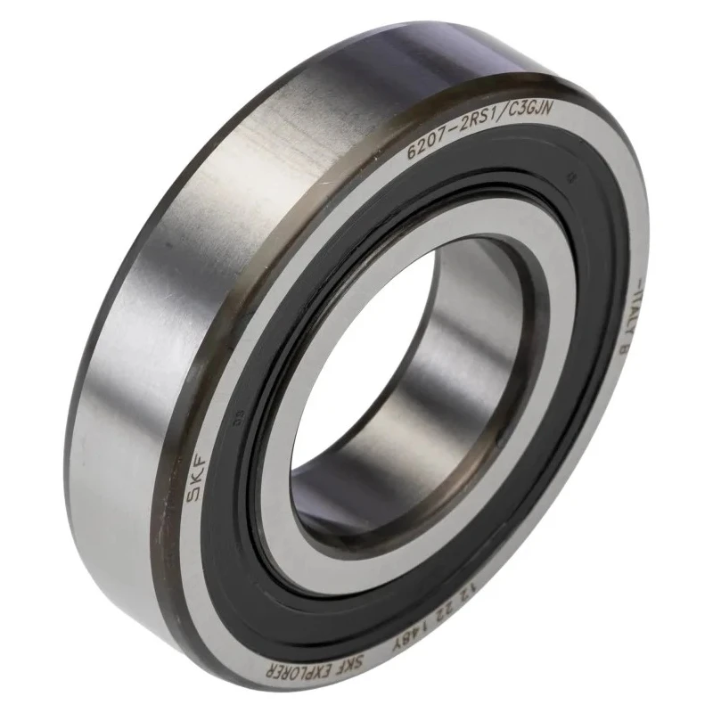 SKF Single Row Deep Groove Ball Bearing, 35 mm ID, 72 mm OD, 17 mm Width, 27 kN Dynamic Load, 1 Row, C3 6207-2RS1/C3GJN
