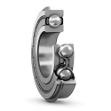 SKF Deep Groove Ball Bearing, Single Row, 12 mm ID, 32 mm OD, Sheet Metal Cage, Shielded 6201-2ZNR