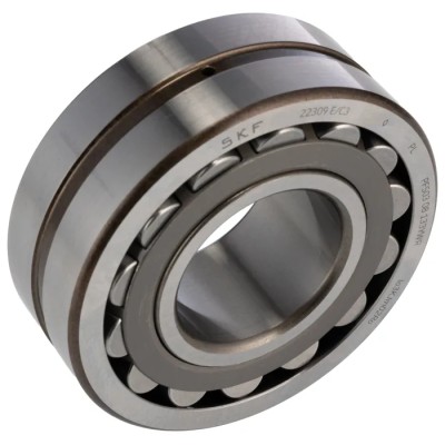 SKF Spherical Roller Bearing 22309 E/C3, 45mm ID, 100mm OD, Steel, C3 Clearance, 7000 rpm