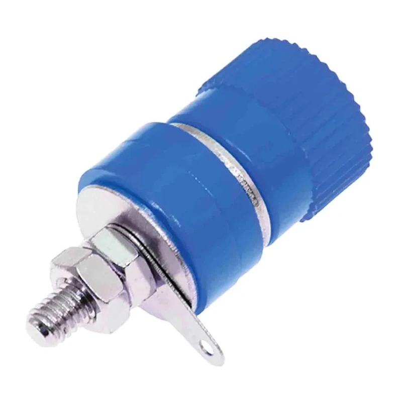 RS PRO Blue Female Banana Socket, 4 mm Connector, Solder Termination, 30V AC/DC, 24A, Nickel-Plated Brass Contact 208-0289