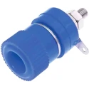 RS PRO Blue Female Banana Socket, 4 mm Connector, Solder Termination, 30V AC/DC, 24A, Nickel-Plated Brass Contact 208-0289