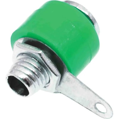 RS PRO Green Female Banana Socket 4 mm Connector, Solder Termination, 30V, 19A, Nickel Plating 208-0296