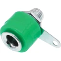 RS PRO Green Female Banana Socket 4 mm Connector, Solder Termination, 30V, 19A, Nickel Plating 208-0296