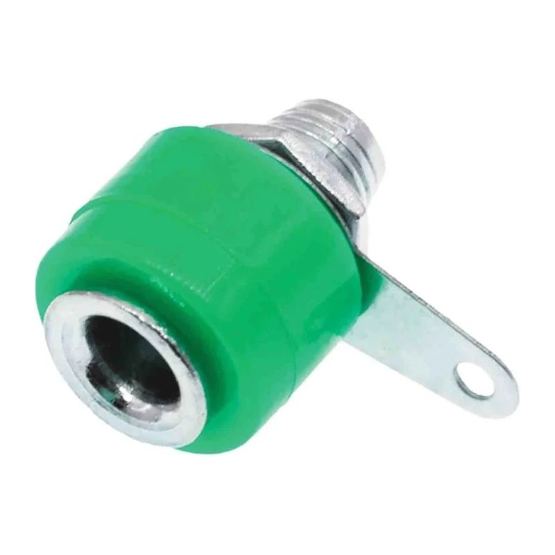 RS PRO Green Female Banana Socket 4 mm Connector, Solder Termination, 30V, 19A, Nickel Plating 208-0296