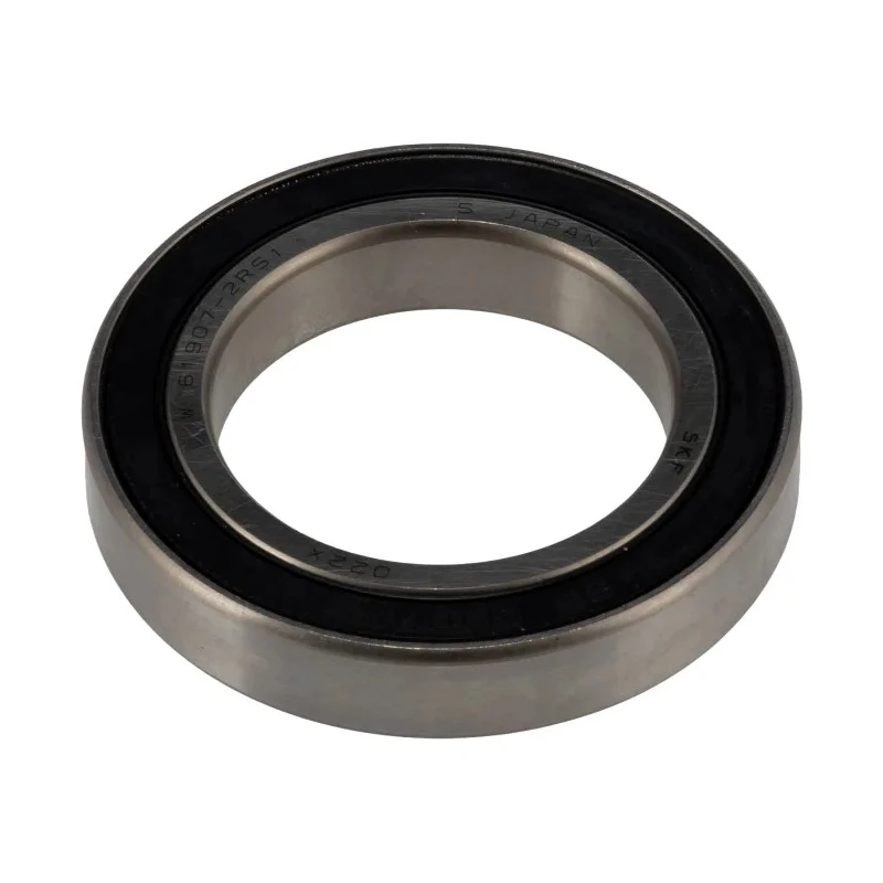 SKF Single Row Deep Groove Ball Bearing, Sealed, Stainless Steel, 35mm ID, 55mm OD, 10mm Width W 61907-2RS1