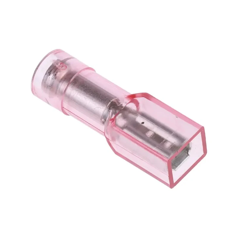 RS PRO Red Insulated Female Spade Connector Crimp 2.8 x 0.8 mm Tab Size 22 AWG to 16 AWG 208-2458