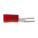 TE Connectivity Insulated Crimp Spade Connector 22 AWG to 16 AWG, M3 Stud Size, Vinyl, Red, 0.5 mm²–1.5 mm² 208-2515