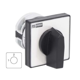 RS PRO Rotary Cam Switch, 2 Position, Knob Actuator, 20A, Panel Mount, IP20, 90 Degree, 690V 208-3913