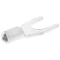 RS PRO Uninsulated Crimp Spade Connector 22 AWG to 16 AWG M4 Stud Size Silver 208-2571