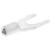 RS PRO Uninsulated Crimp Spade Connector 22 AWG to 16 AWG M4 Stud Size Silver 208-2571