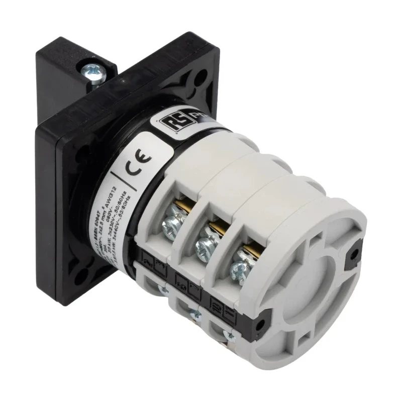 RS PRO Rotary Cam Switch 6 Position 60° Knob Actuator 20A Panel Mount 208-3923