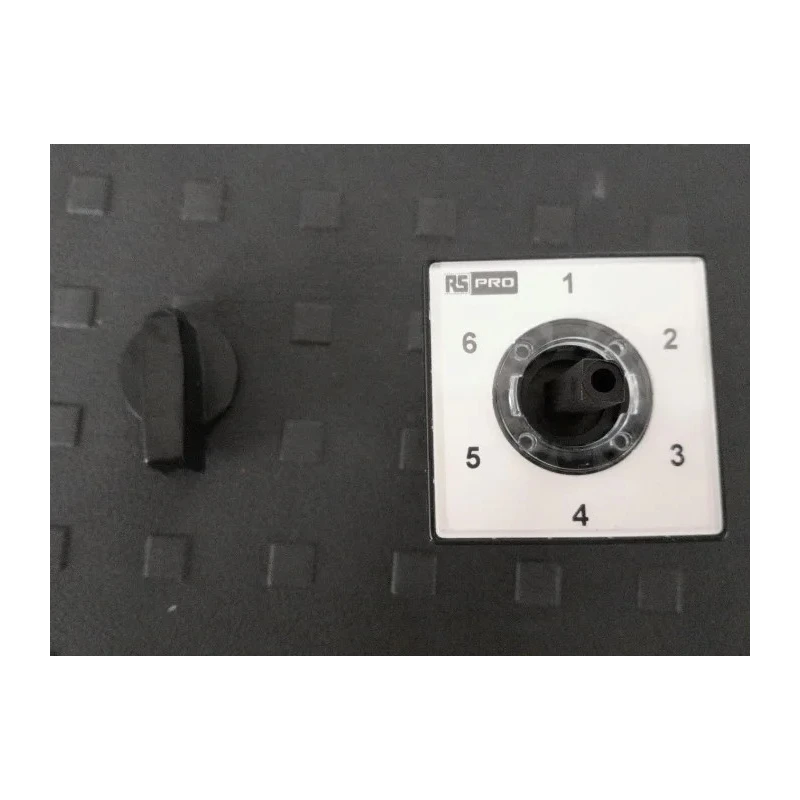 RS PRO Rotary Cam Switch 6 Position 60° Knob Actuator 20A Panel Mount 208-3923