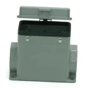 RS PRO Heavy Duty Power Connector Housing, H32A Series, 4 Levers, IP65, Die Cast Aluminium, Surface Mount 208-4129