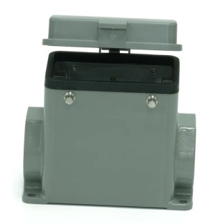 RS PRO Heavy Duty Power Connector Housing, H32A Series, 4 Levers, IP65, Die Cast Aluminium, Surface Mount 208-4129