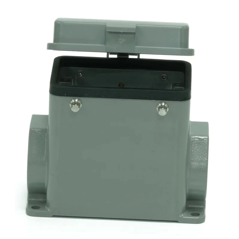 RS PRO Heavy Duty Power Connector Housing, H32A Series, 4 Levers, IP65, Die Cast Aluminium, Surface Mount 208-4129