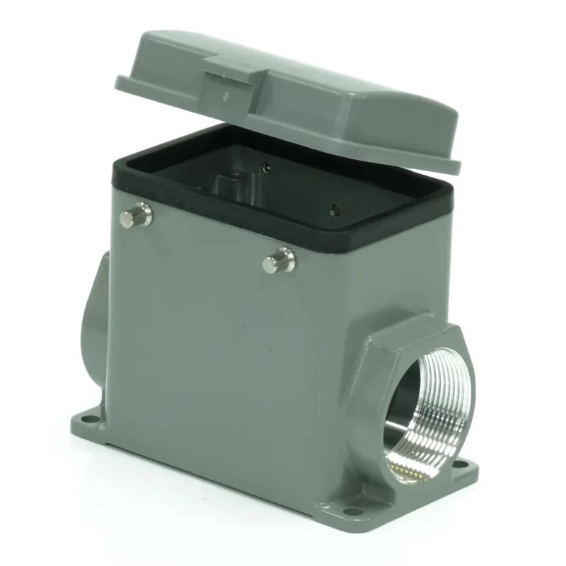 RS PRO Heavy Duty Power Connector Housing, H32A Series, 4 Levers, IP65, Die Cast Aluminium, Surface Mount 208-4129