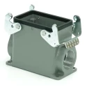 RS PRO Heavy Duty Power Connector Housing, Surface Mount, Die Cast Aluminium, IP65, Side Cable Entry, 2 Lever 208-4121
