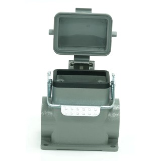 RS PRO Heavy Duty Power Connector Housing, Die Cast Aluminium, Surface Mount, IP65, Single Lever RS-H6B Range 208-4302