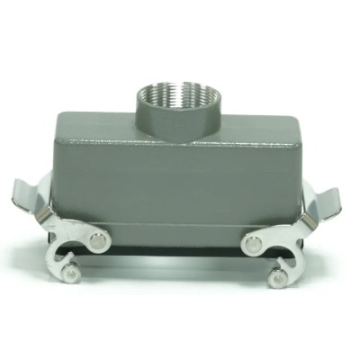 RS PRO RS-H24B Range Heavy Duty Cable-to-Cable Power Connector Housing, 2 Lever, Die Cast Aluminium, IP65, PG29, 208-3971