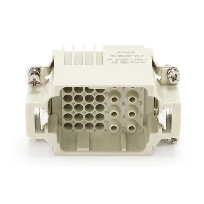 RS PRO Heavy Duty Power Connector Insert 10A 16A Male 24 Contacts RS-HK Series 208-4566