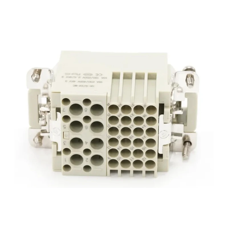 RS PRO Heavy Duty Power Connector Insert 10A 16A Male 24 Contacts RS-HK Series 208-4566