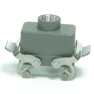 RS PRO Heavy Duty Power Connector Housing, Aluminium Die Cast, Top Mount, 2 Levers, PG16 RS-H10B Range 208-4867