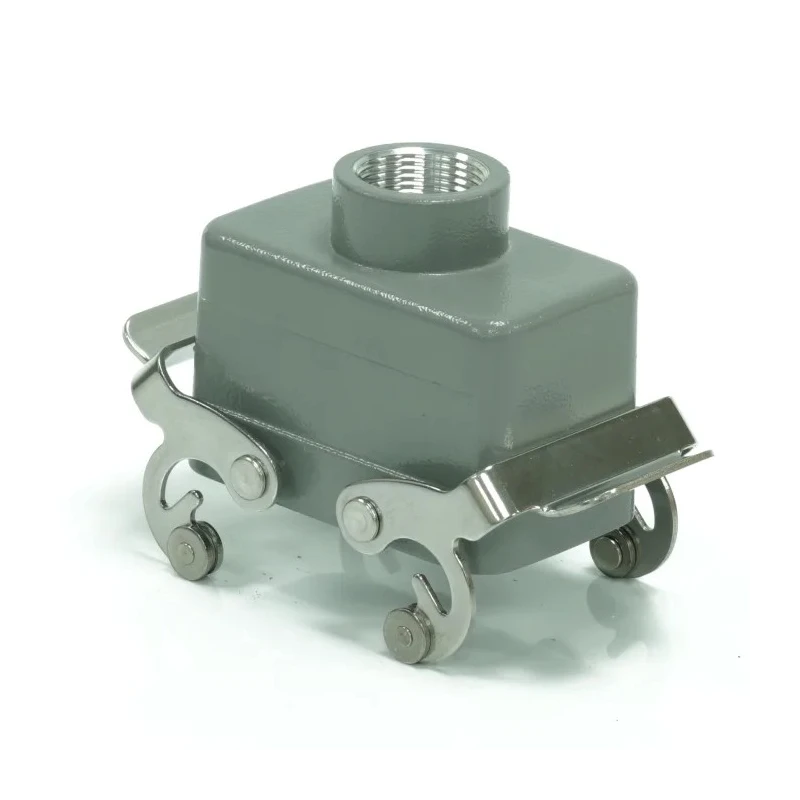 RS PRO Heavy Duty Power Connector Housing, Aluminium Die Cast, Top Mount, 2 Levers, PG16 RS-H10B Range 208-4867
