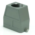 RS PRO Heavy Duty Power Connector Housing, Die Cast Aluminium, Top Mount, Connector Hood, IP65, PG29, 2 Levers, 208-4875