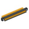 Amphenol Socapex HDAS Series Right Angle PCB Header, 253 Contacts, 4 Row, 1.91 mm Pitch, Shrouded, HDASF253YC-000