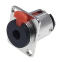 RS PRO Jack Connector 6.35 mm Panel Mount Female 3 Stereo, 3A, Solder, Silver, Zinc Alloy 208-5178
