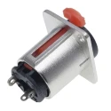 RS PRO Jack Connector 6.35 mm Panel Mount Female 3 Stereo, 3A, Solder, Silver, Zinc Alloy 208-5178
