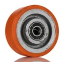 RS PRO Polyurethane Trolley Wheel 350 kg, Cast Iron Hub, Double Ball Race, 100mm Diameter, 208-6040