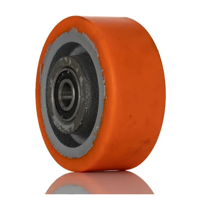 RS PRO Polyurethane Trolley Wheel 350 kg, Cast Iron Hub, Double Ball Race, 100mm Diameter, 208-6040