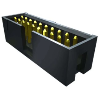 Samtec TSS Series Right Angle Through Hole PCB Header 10 Contacts 2.54 mm Pitch 2 Row Shrouded TSS-105-04-G-D-RA