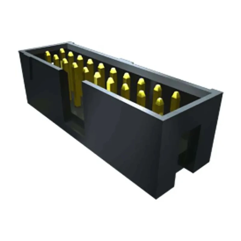 Samtec TSS Series Right Angle Through Hole PCB Header 10 Contacts 2.54 mm Pitch 2 Row Shrouded TSS-105-04-G-D-RA