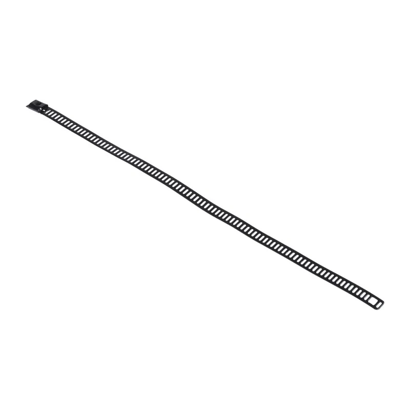 RS PRO Cable Tie Ladder Type 225mm x 7mm Black Polyester Coated Stainless Steel 121-652