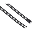 RS PRO Cable Tie Ladder Type Black Polyester Coated Stainless Steel 610mm x 7mm 121-674