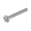 RS PRO Slot Pan Head Stainless Steel Machine Screw, 30 mm Length, M4 Thread, A2 Grade, DIN 85, 130-634