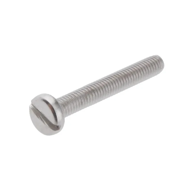 RS PRO Slot Pan Head Stainless Steel Machine Screw, 30 mm Length, M4 Thread, A2 Grade, DIN 85, 130-634