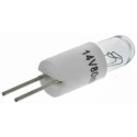 RS PRO BI-Pin Indicator Light, Clear Lens, 14V, 80mA, T1 1/4, 1000h Lifespan 105-231