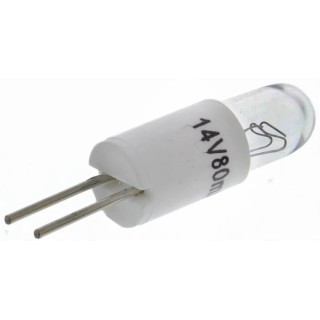 RS PRO BI-Pin Indicator Light, Clear Lens, 14V, 80mA, T1 1/4, 1000h Lifespan 105-231