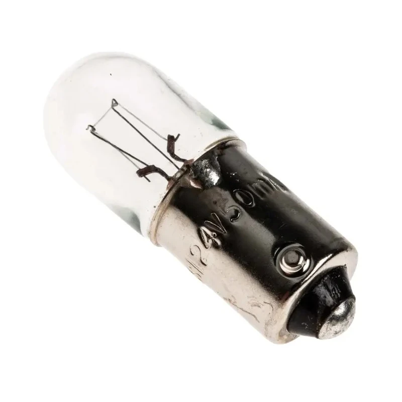 RS PRO BA9S Indicator Light, Clear Lens, 24V, 50mA, 5000h Rated Life, 10.5mm Diameter, T3 1/4 Filament Lamp BA9S