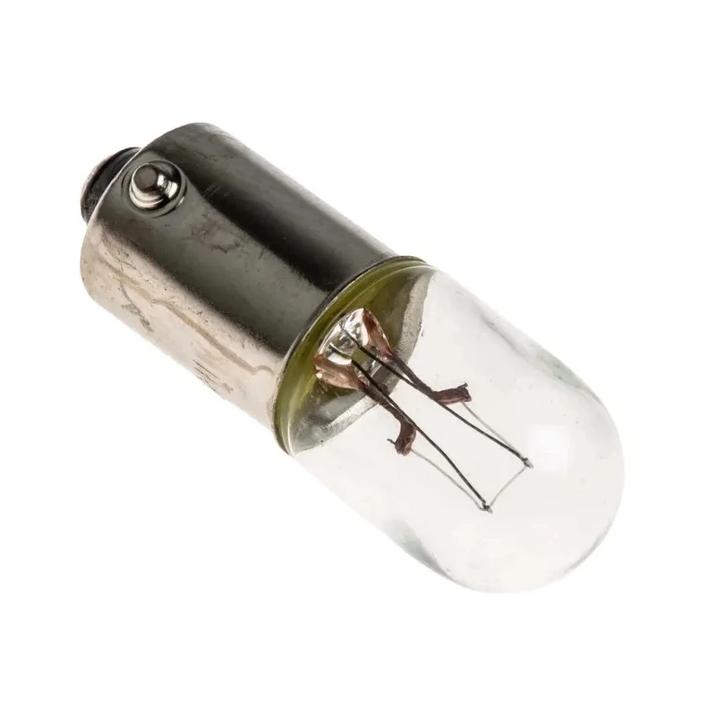 RS PRO BA9S Indicator Light, Clear Lens, 24V, 50mA, 5000h Rated Life, 10.5mm Diameter, T3 1/4 Filament Lamp BA9S