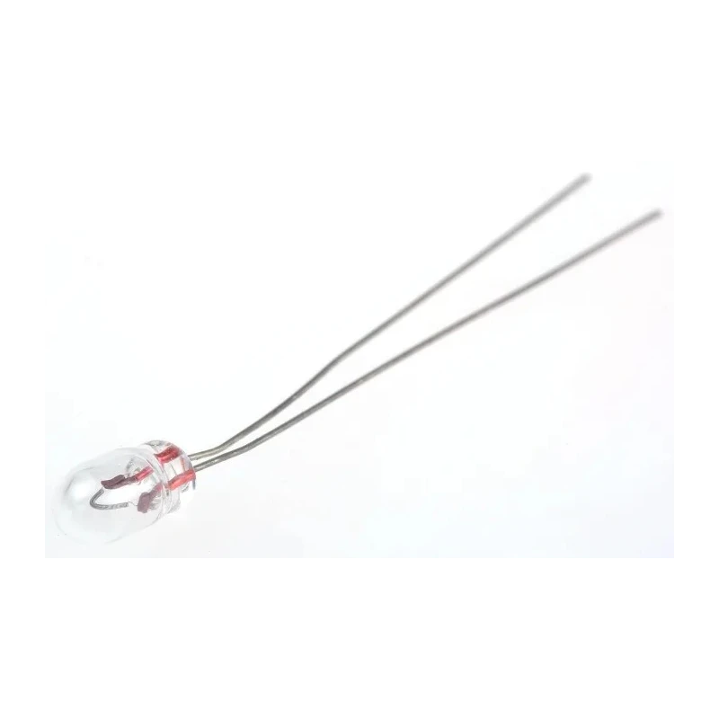RS PRO Indicator Light, Clear Lens, Incandescent Lamp, 5V, 115mA, 3.05mm Diameter, 41.35mm Length 106-458
