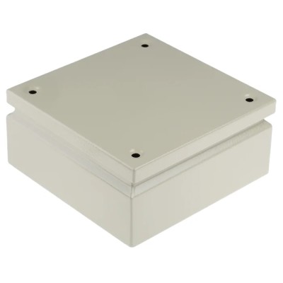 RS PRO ST Series Steel Junction Box Grey 200 x 200 x 80 mm IP66 IECEx - IP66