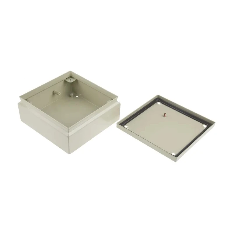 RS PRO ST Series Steel Junction Box Grey 200 x 200 x 80 mm IP66 IECEx - IP66