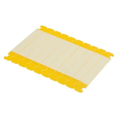 Brady Yellow Cable Labels, 9 mm Width, Polypropylene, Laminated, 71 mm Length, 100 Per Pack, LC-71X9-B7644-0.1