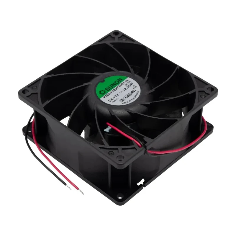 Sunon PMD Series Axial Fan 12V DC, 204.3 m³/h, 12.5W, 1.04A, Ball Bearing, Square Frame, 92mm x 92mm x PMD1209PMB1-A(2).GN
