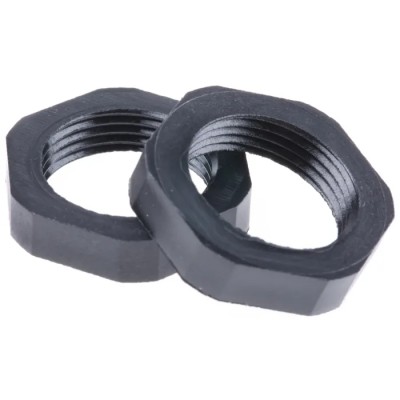 RS PRO Black Nylon Cable Gland Locknut PG13.5 Thread 127-423